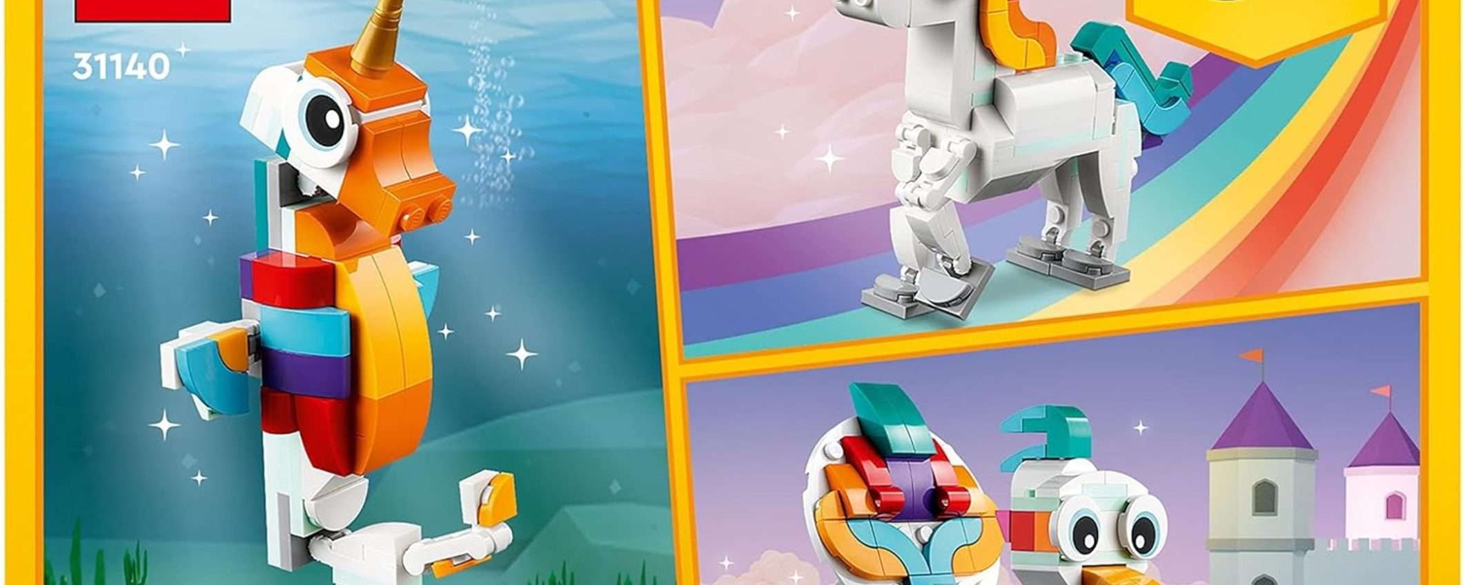 Set 3-in-1 LEGO Creator Unicorno Magico con Arcobaleno: su Amazon a soli 7€