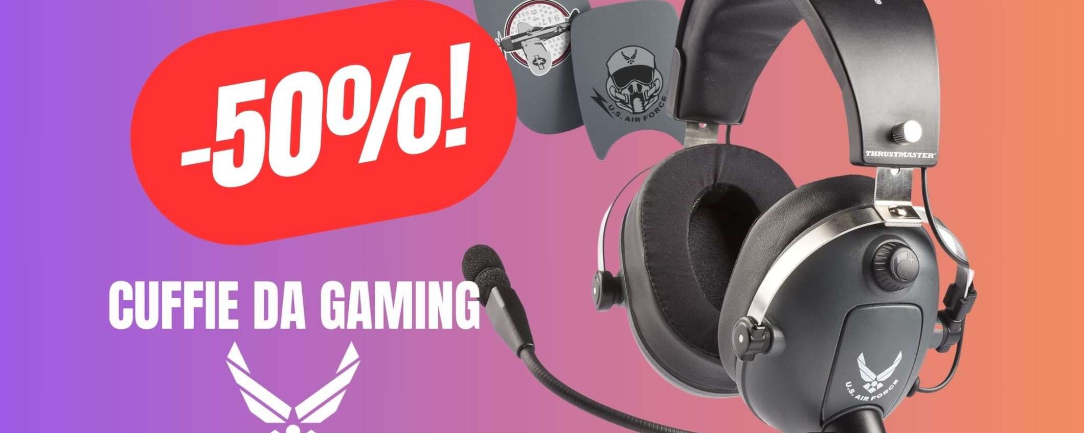 Sali su un vero Aereo da Caccia con queste Cuffie da Gaming (-50% di SCONTO) Sali su un vero Aereo da Caccia con queste Cuffie da Gaming (-50% di SCONTO)