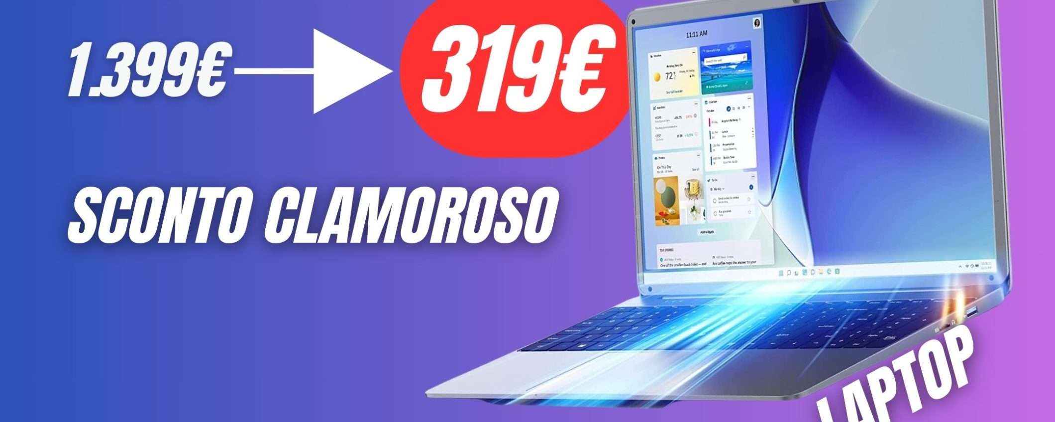 SCONTO IRREALE per questo Laptop! (-71% + COUPON di 80€) Fa presto! SCONTO IRREALE per questo Laptop! (-71% + COUPON di 80€) Fa presto!
