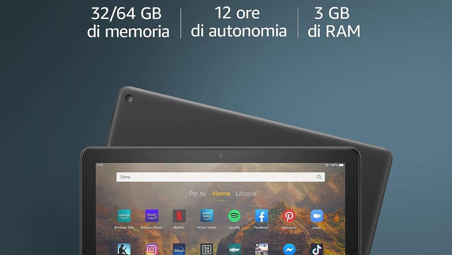 Tablet Fire HD 10: made by Amazon e il MEGLIO dell'intrattenimento Tablet Fire HD 10: made by Amazon e il MEGLIO dell'intrattenimento