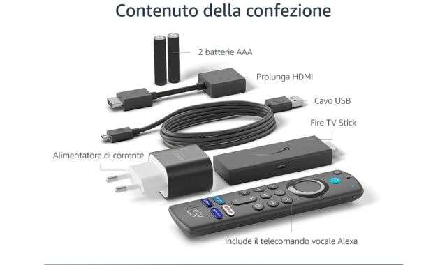 Fire TV Stick contenuto confezione
