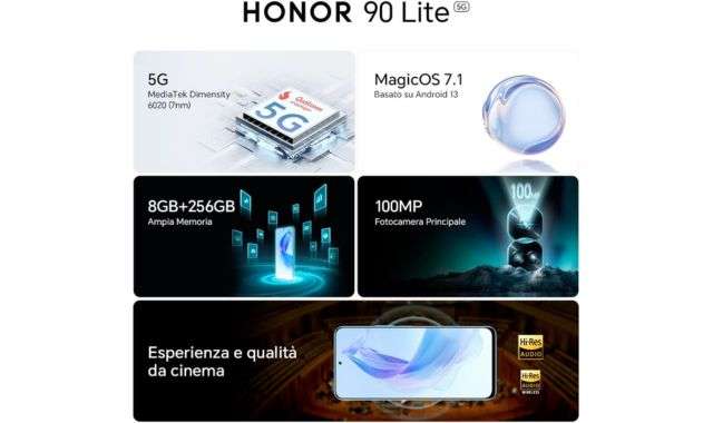 Honor 90 Lite caratteristiche