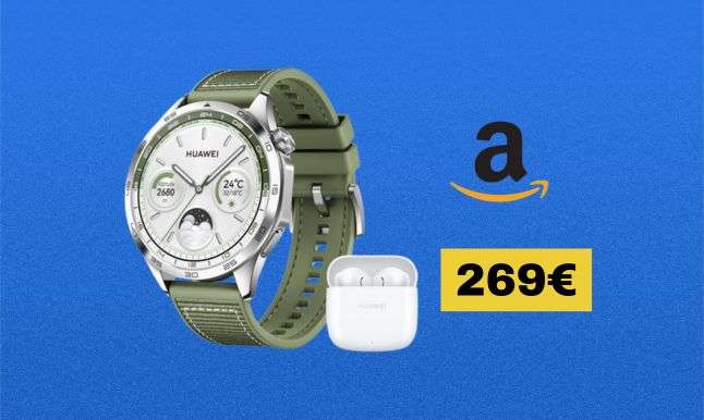 Huawei Watch GT 4 + Freebunds SE 2 ad un SUPER PREZZO su Amazon Huawei Watch GT 4 + Freebunds SE 2 ad un SUPER PREZZO su Amazon