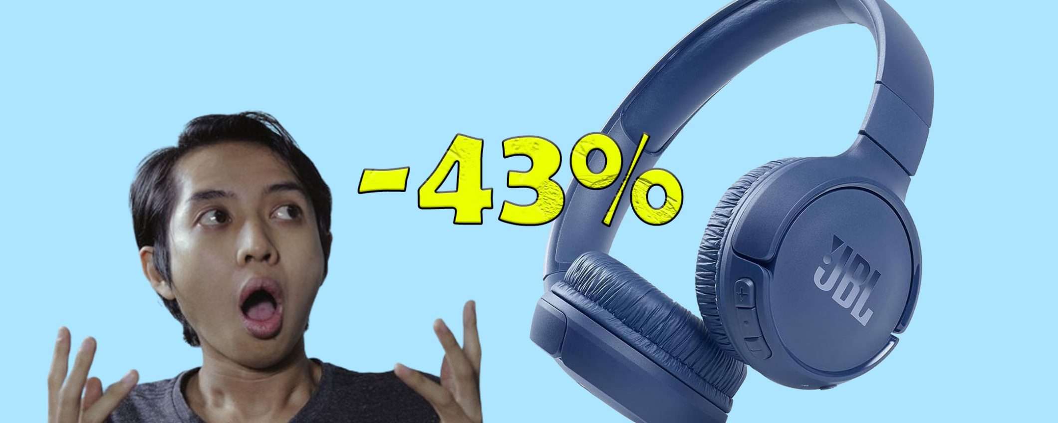 JBL Tune 510BT al prezzo WOW: scontatissime del 43% (Amazon) JBL Tune 510BT al prezzo WOW: scontatissime del 43% (Amazon)