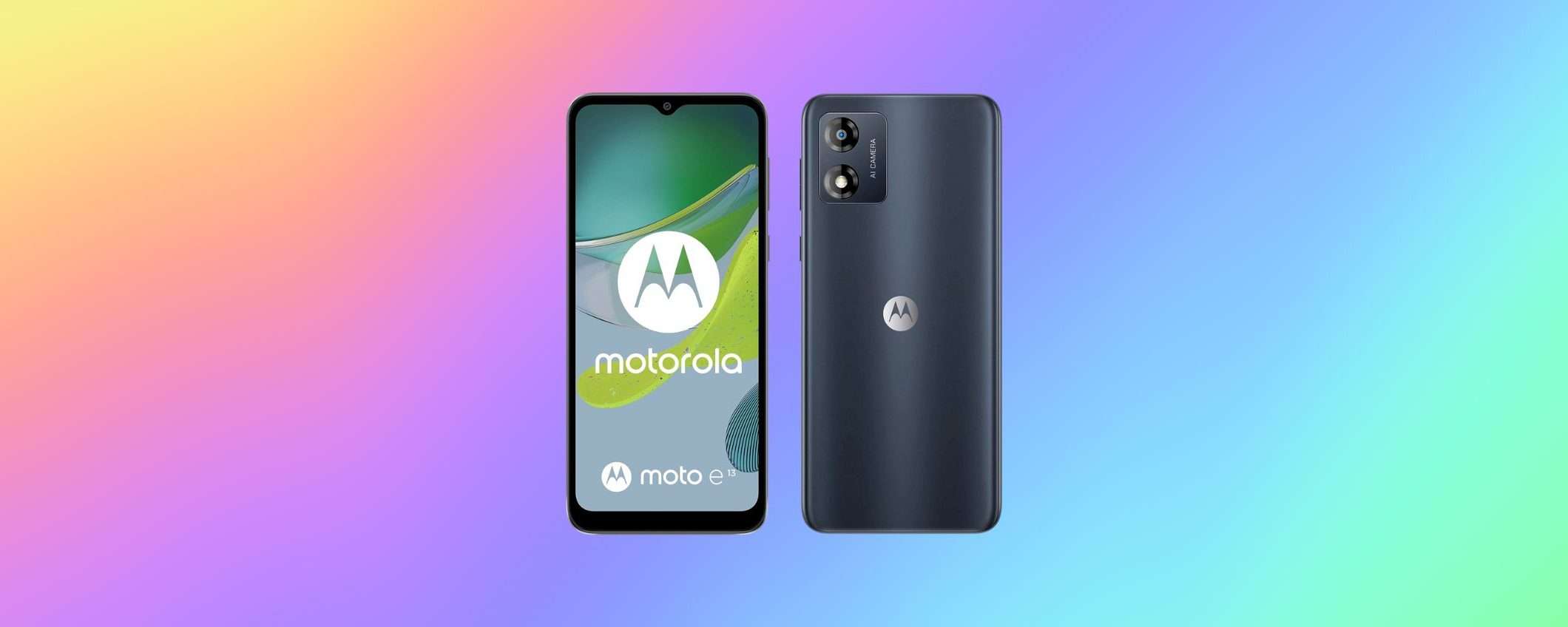 Motorola moto e13 con batteria da 5000mAh e Dual SIM in SUPER SCONTO (-40%) Motorola moto e13 con batteria da 5000mAh e Dual SIM in SUPER SCONTO (-40%)