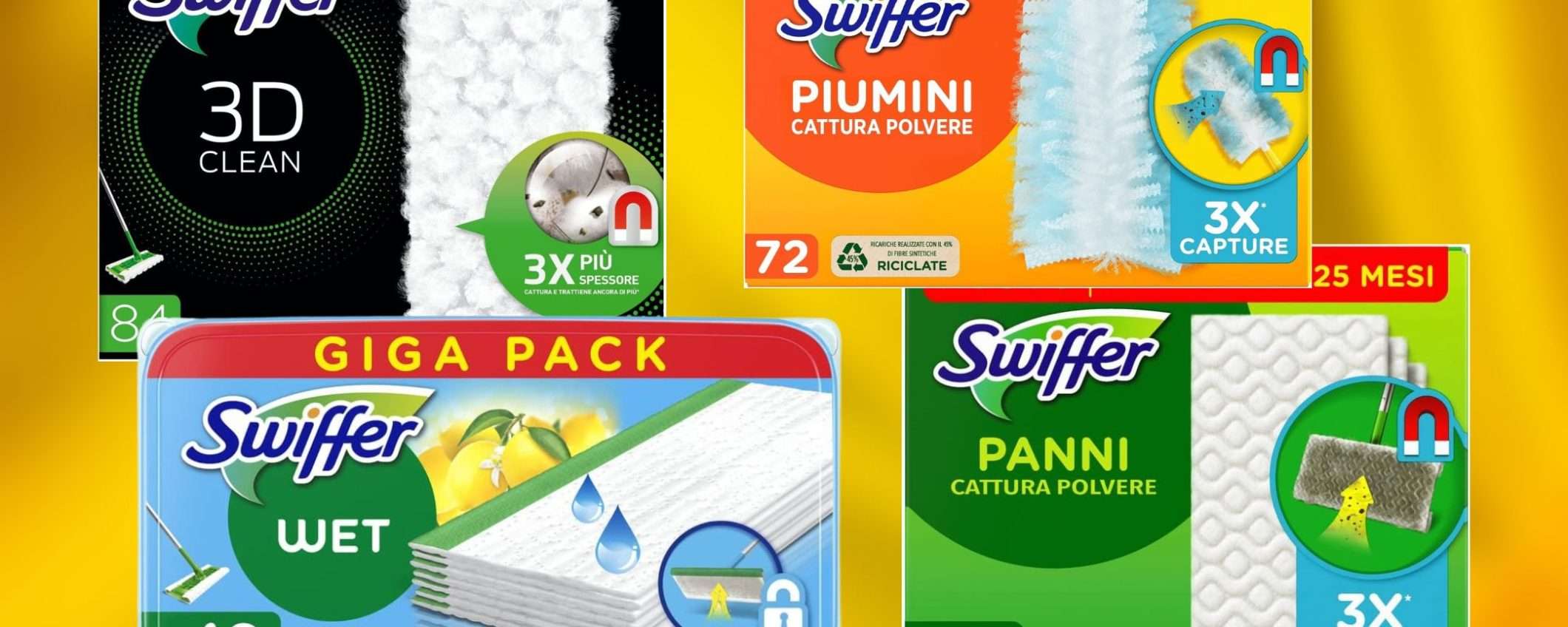 Swiffer SVUOTA TUTTO su Amazon: prezzi folli alla Festa delle Offerte Prime Swiffer SVUOTA TUTTO su Amazon: prezzi folli alla Festa delle Offerte Prime