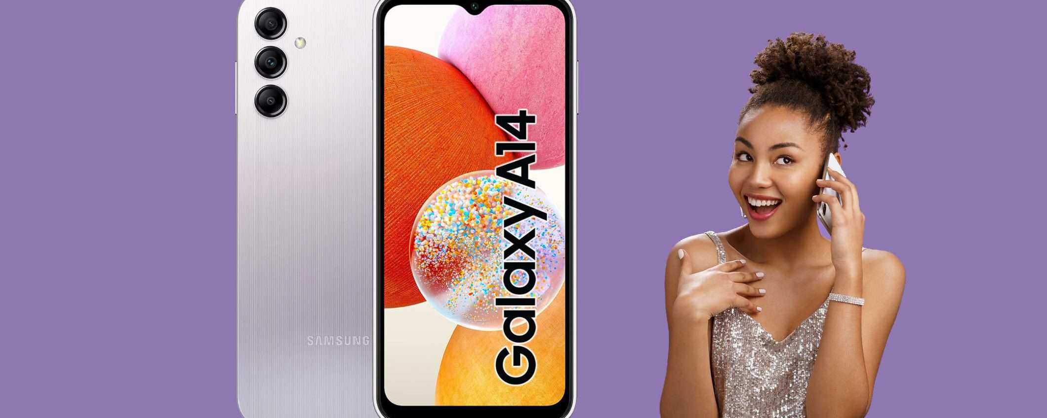 Samsung Galaxy A14 da 128 GB: oggi in sconto BOMBA del 38% Samsung Galaxy A14 da 128 GB: oggi in sconto BOMBA del 38%