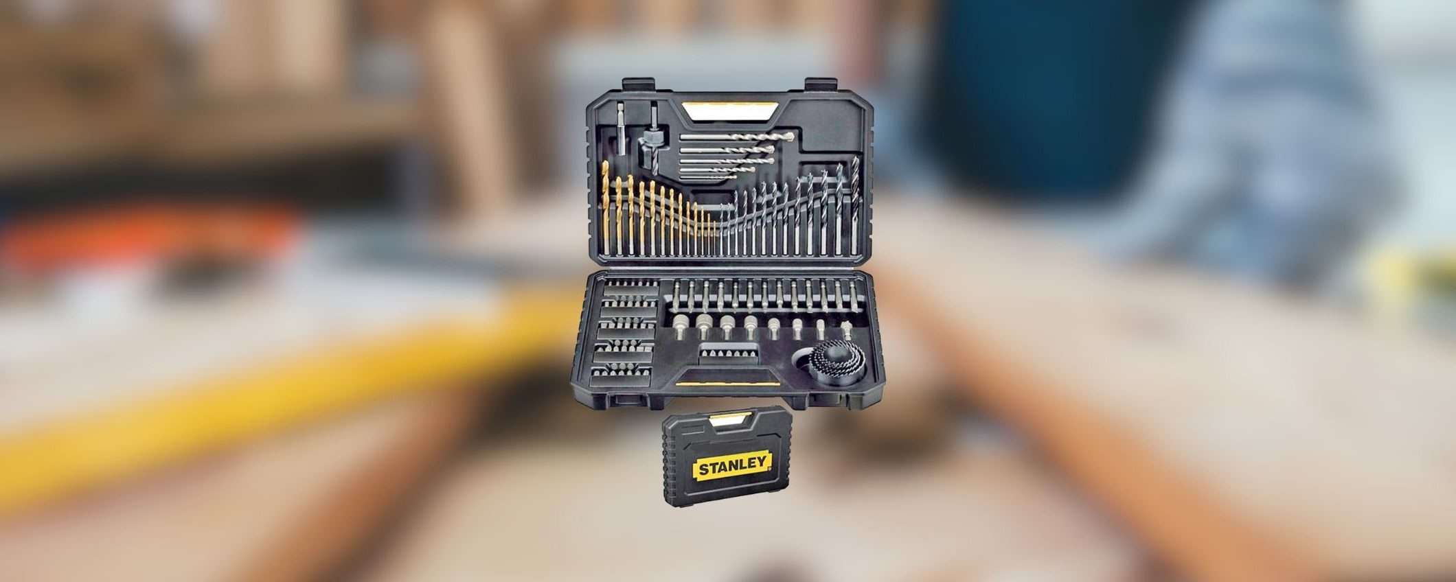 Set di 100 pezzi Stanley in OFFERTA su Amazon (-25%) Set di 100 pezzi Stanley in OFFERTA su Amazon (-25%)