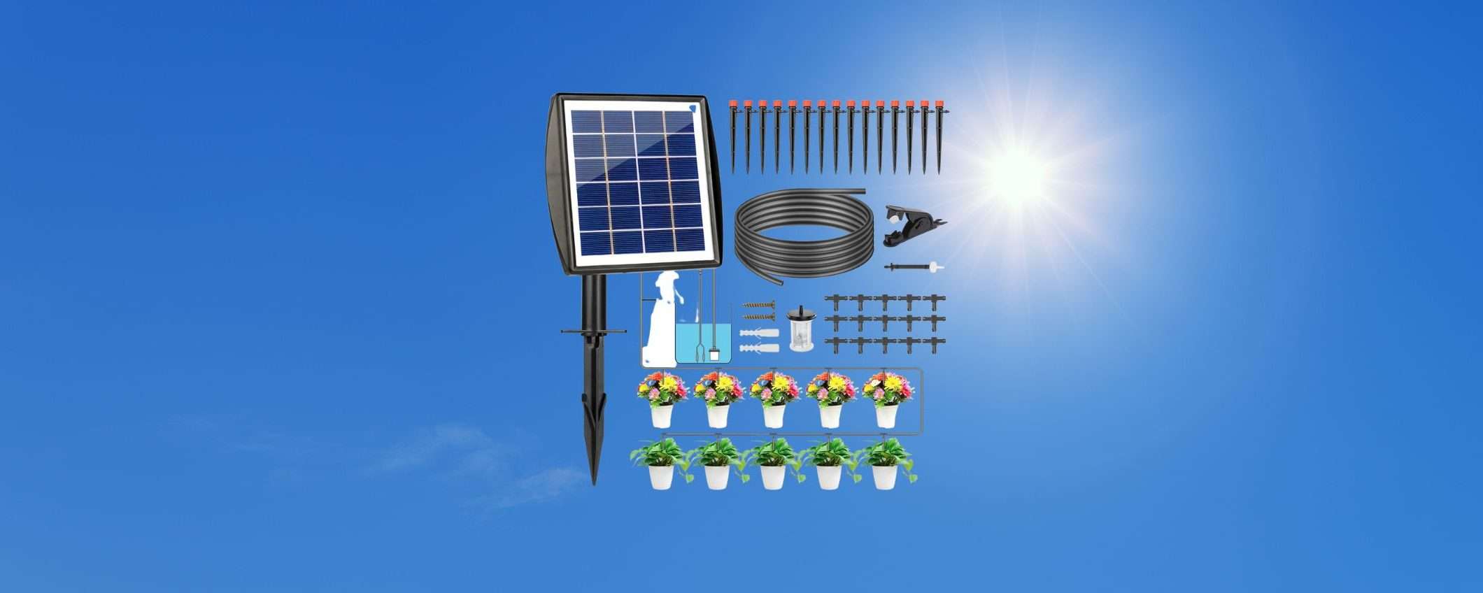 Sistema di irrigazione automatico a energia solare in DOPPIO SCONTO Amazon Sistema di irrigazione automatico a energia solare in DOPPIO SCONTO Amazon