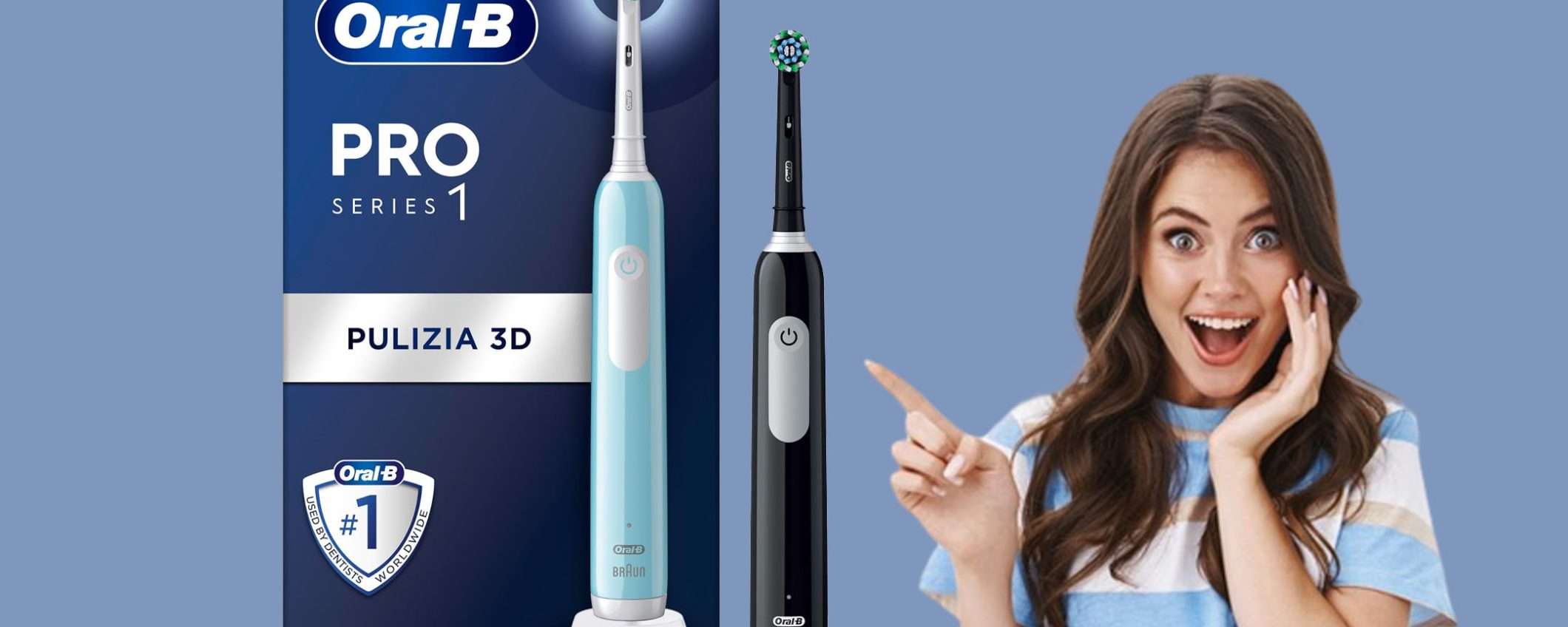 Spazzolino elettrico Oral-B Pro Series 1 (2pezzi): risparmia il 44%