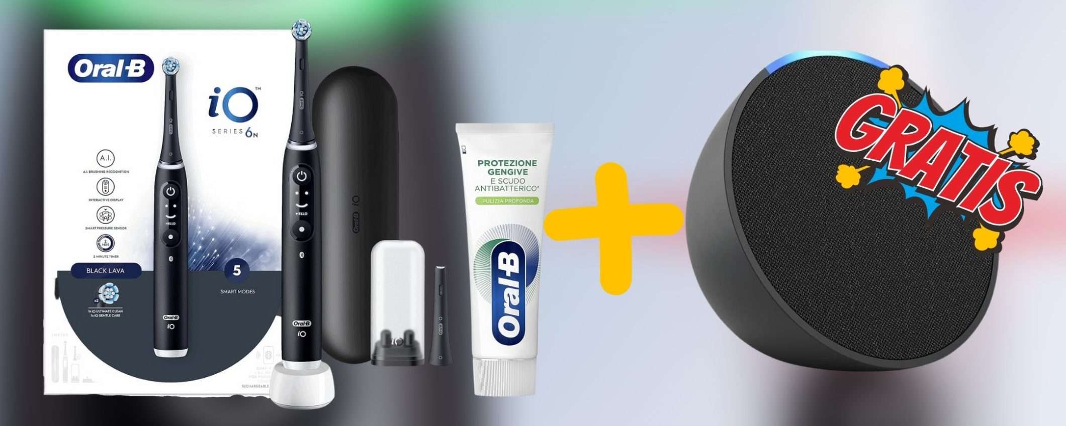 Spazzolino smart Oral-B iO6, sconto 40% + OMAGGIO: 10 motivi per sceglierlo Spazzolino smart Oral-B iO6, sconto 40% + OMAGGIO: 10 motivi per sceglierlo