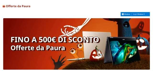 acer fino a 500 euro di sconto