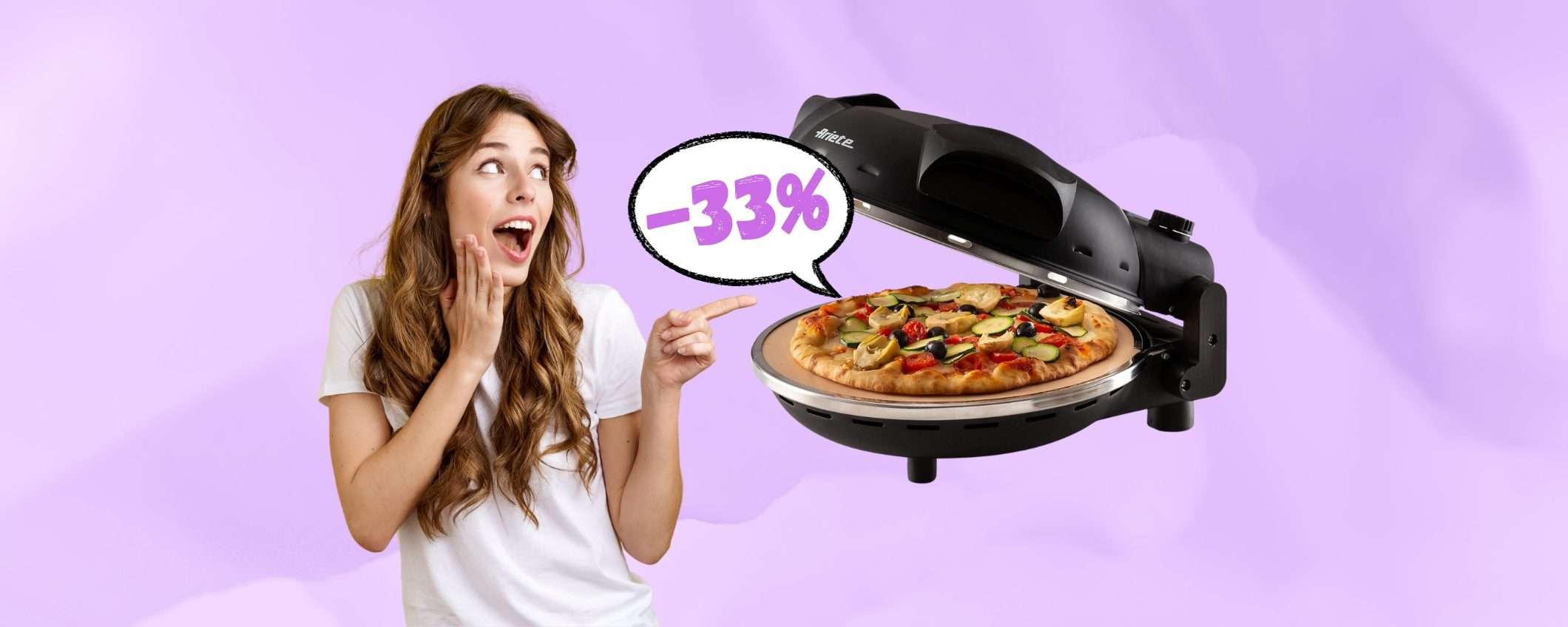 Ariete 917: il forno per la pizza in 4 minuti è SCONTATO al 33% Ariete 917: il forno per la pizza in 4 minuti è SCONTATO al 33%