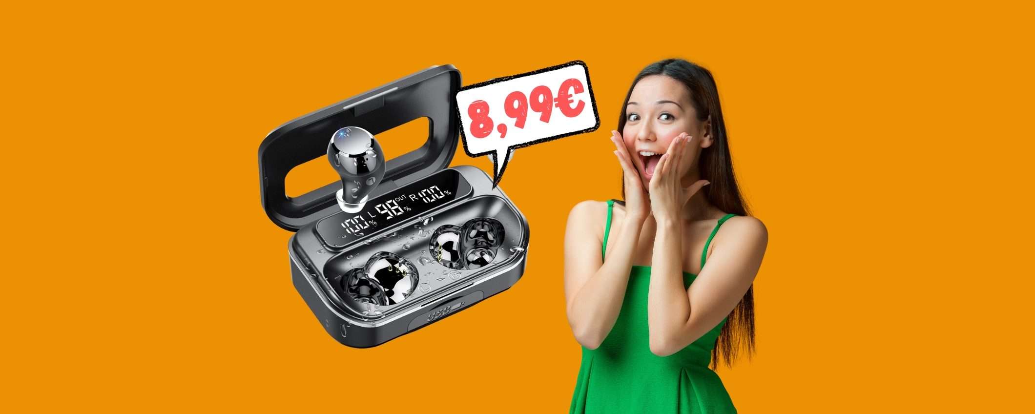 Auricolari Bluetooth con il TRIPLO SCONTO sono tuoi a 8,99€ Auricolari Bluetooth con il TRIPLO SCONTO sono tuoi a 8,99€