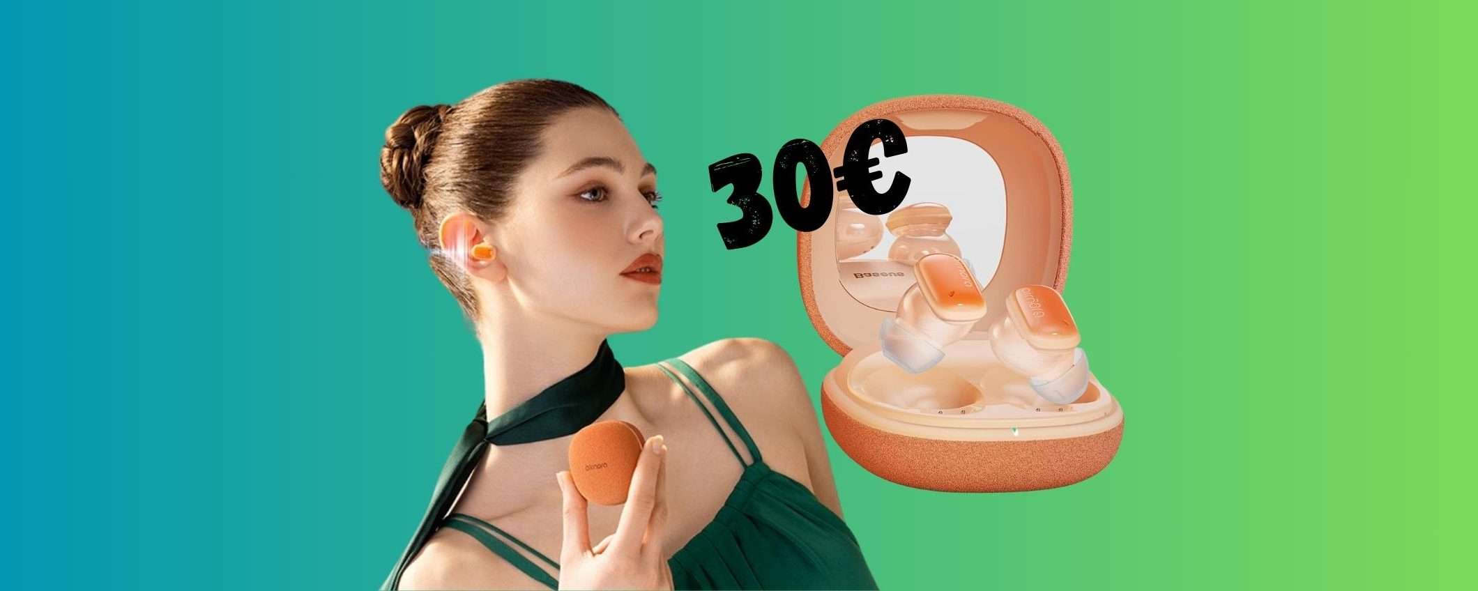 Auricolari Bluetooth con custodia a specchio e batteria gigante a 30€ Auricolari Bluetooth con custodia a specchio e batteria gigante a 30€