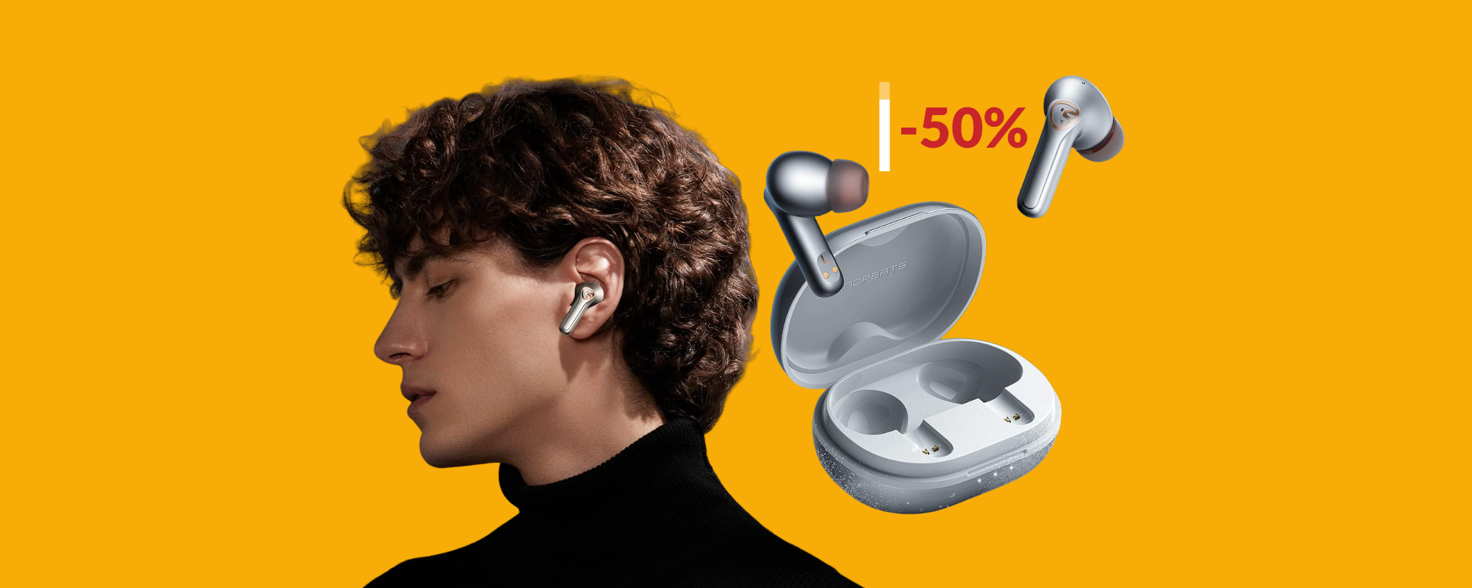 Auricolari SoundPEATS H2 a METÀ PREZZO: durano 20 ore (39€) Auricolari SoundPEATS H2 a METÀ PREZZO: durano 20 ore (39€)