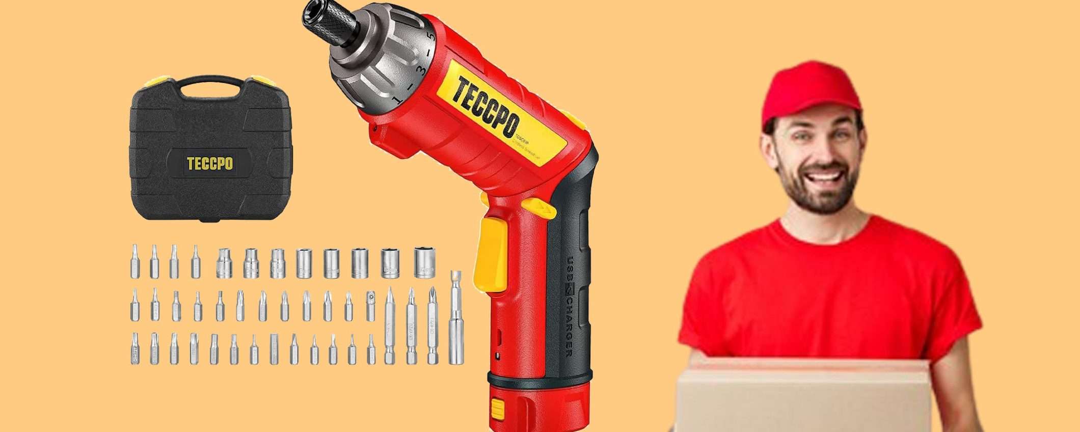 Avvitatore elettrico con 45 punte in doppio sconto SHOCK (17,99€) Avvitatore elettrico con 45 punte in doppio sconto SHOCK (17,99€)