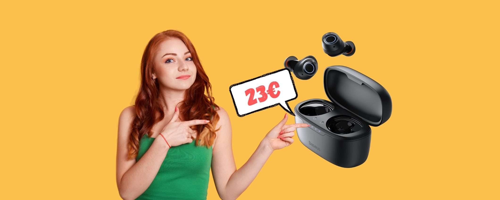 Baseus: auricolari wireless con 140h di autonomia tuoi a 23€ Baseus: auricolari wireless con 140h di autonomia tuoi a 23€