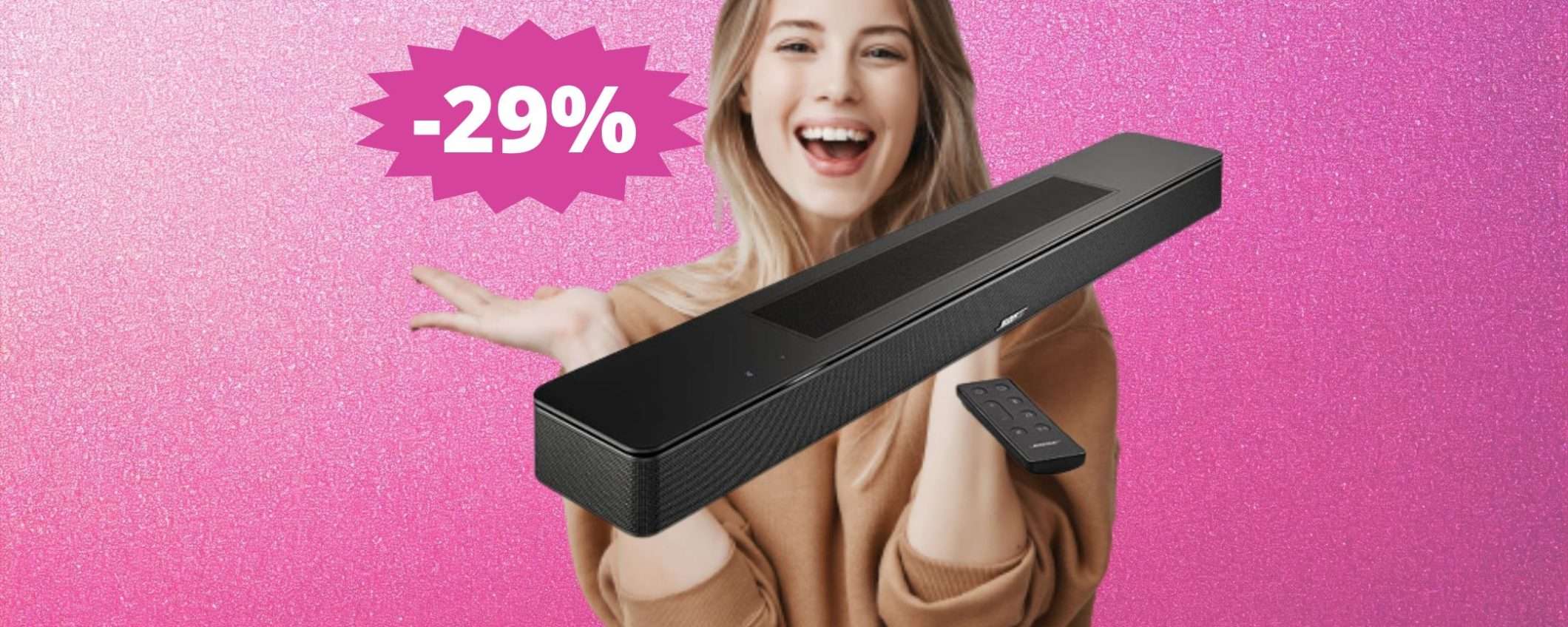 Bose Soundbar 550: MEGA sconto del 29% su Amazon Bose Soundbar 550: MEGA sconto del 29% su Amazon
