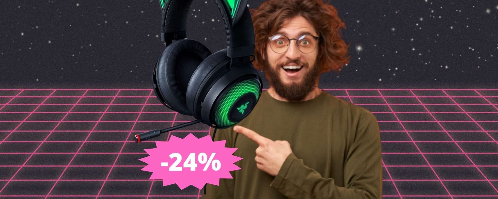 Cuffie Razer Kraken Kitty Edition: un'OCCASIONE da non perdere Cuffie Razer Kraken Kitty Edition: un'OCCASIONE da non perdere