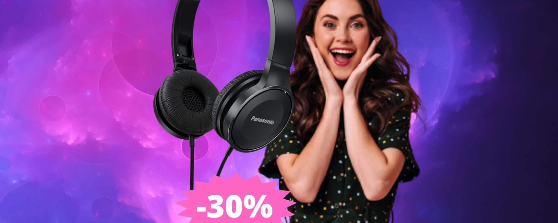 Cuffie con filo Panasonic RP-HF100M: MEGA sconto del 30% Cuffie con filo Panasonic RP-HF100M: MEGA sconto del 30%