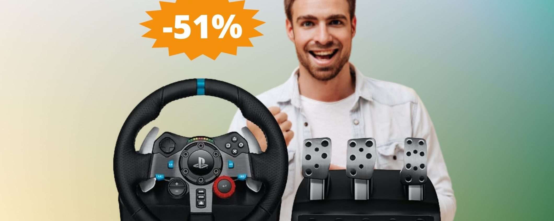 Logitech G29 Driving Force: sconto FOLLE del 51% su Amazon Logitech G29 Driving Force: sconto FOLLE del 51% su Amazon