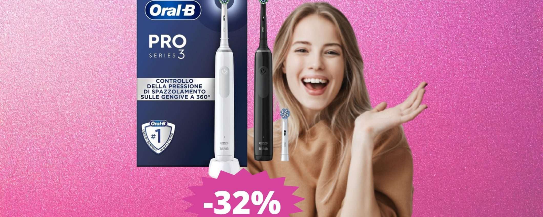 Oral-B Pro 3: SUPER sconto del 32% su Amazon