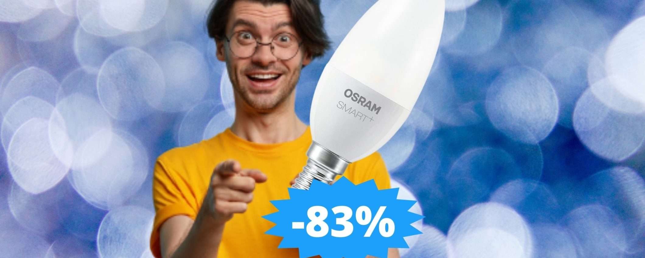 Lampadina LED Osram Smart+: prezzo BOMBA su Amazon (-83%) Lampadina LED Osram Smart+: prezzo BOMBA su Amazon (-83%)