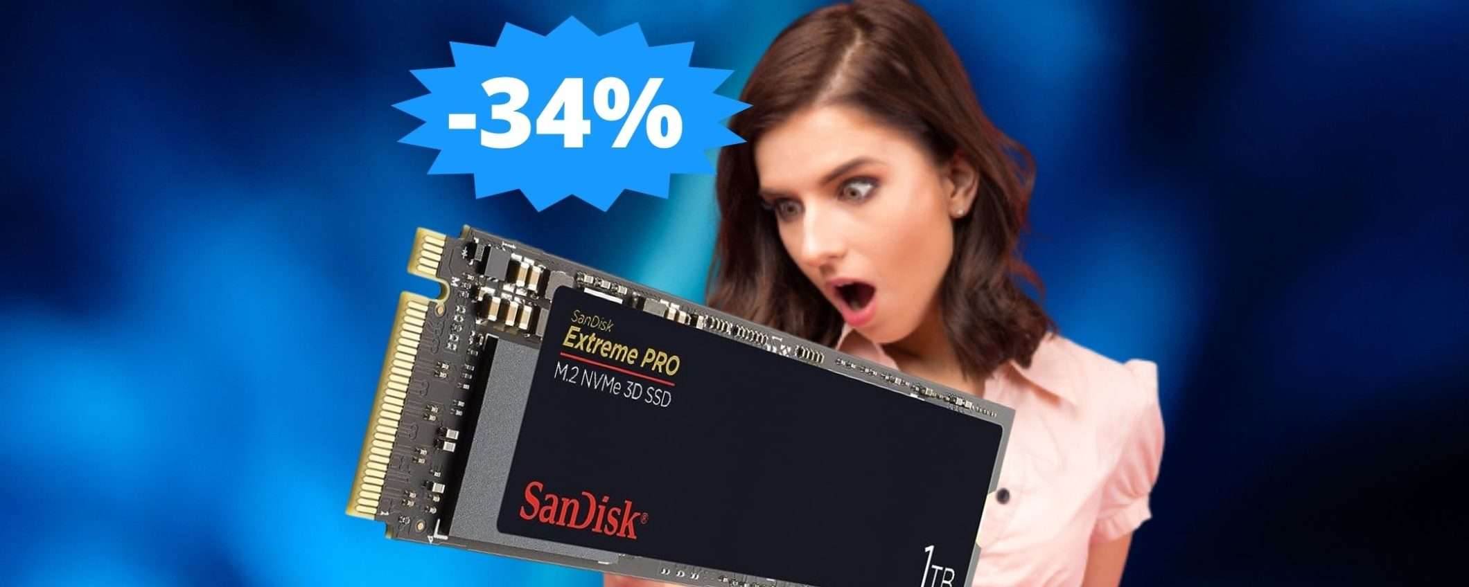 SSD Interno SanDisk Extreme PRO: MEGA sconto del 34%