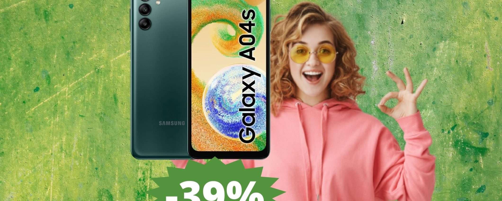 Samsung Galaxy A04s: MEGA sconto del 39% su Amazon Samsung Galaxy A04s: MEGA sconto del 39% su Amazon