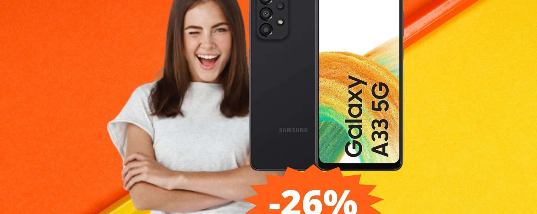 Samsung Galaxy A33: OFFERTA imperdibile su Amazon (-26%) Samsung Galaxy A33: OFFERTA imperdibile su Amazon (-26%)