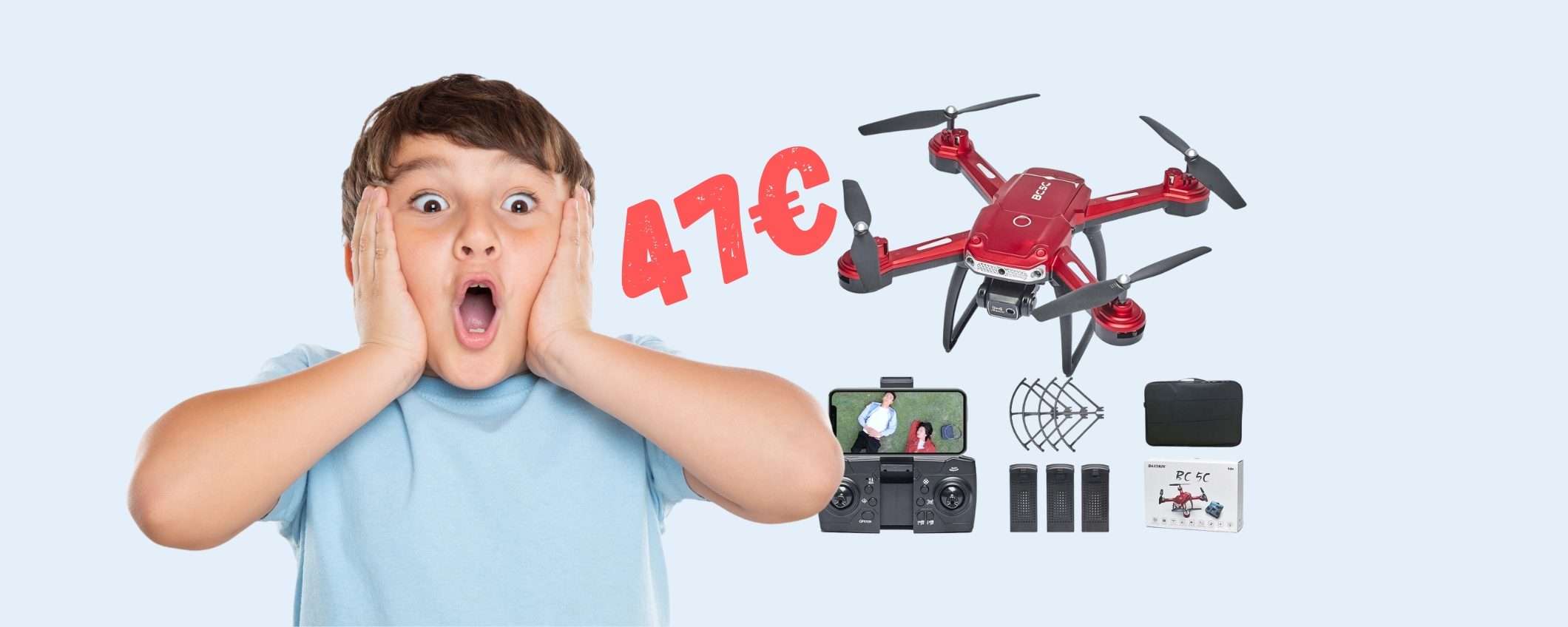 Drone con telecamera 4K a prezzo SHOCK, solo 47€ su Amazon Drone con telecamera 4K a prezzo SHOCK, solo 47€ su Amazon