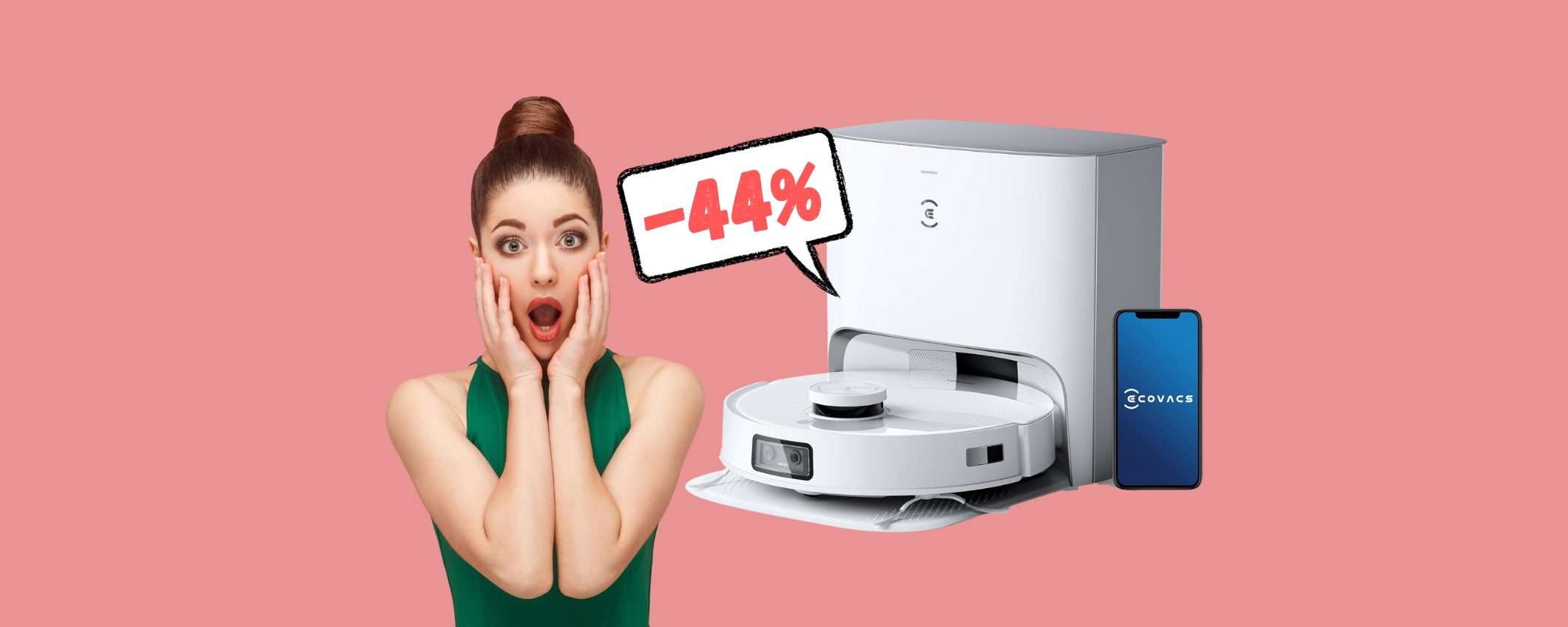 Ecovacs Deebot T10 Plus: aspira, lava e si svuota da solo (-44%) Ecovacs Deebot T10 Plus: aspira, lava e si svuota da solo (-44%)