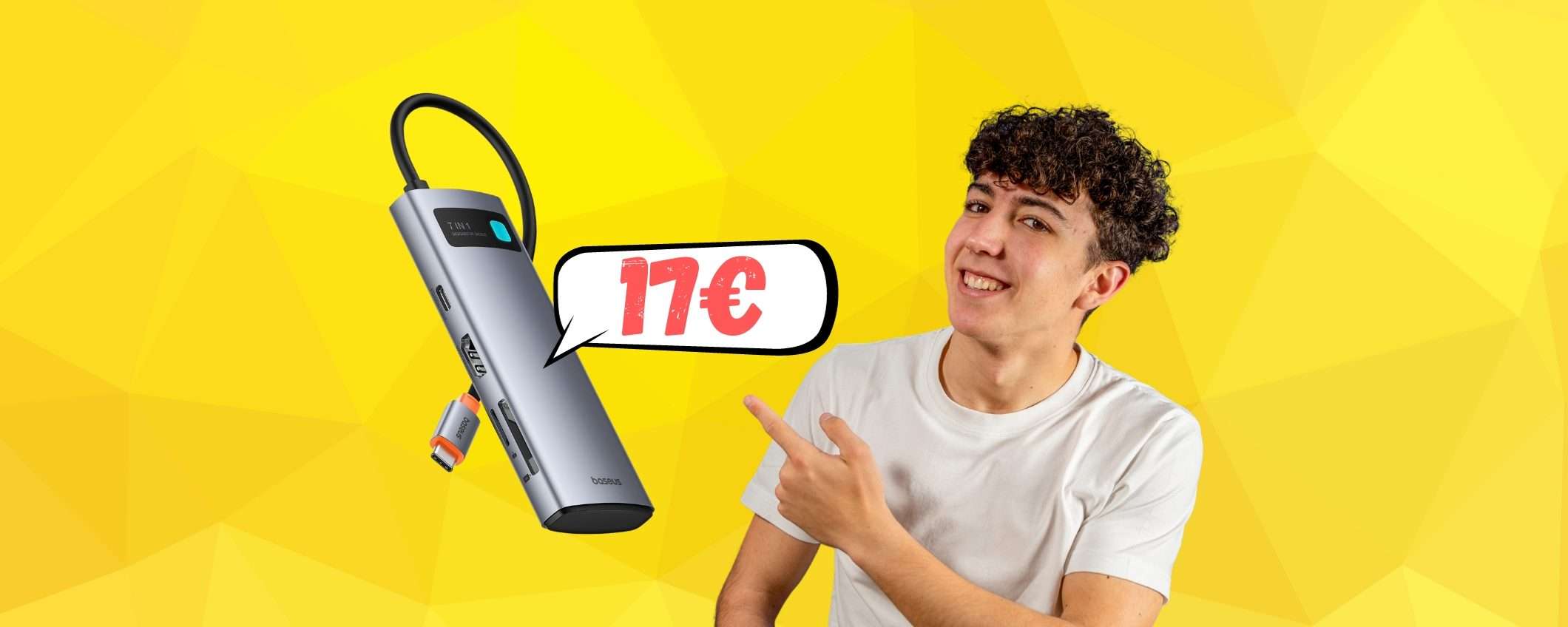 Hub USB Baseus 7 in 1 a PREZZO SBRICIOLATO (17€ Amazon) Hub USB Baseus 7 in 1 a PREZZO SBRICIOLATO (17€ Amazon)