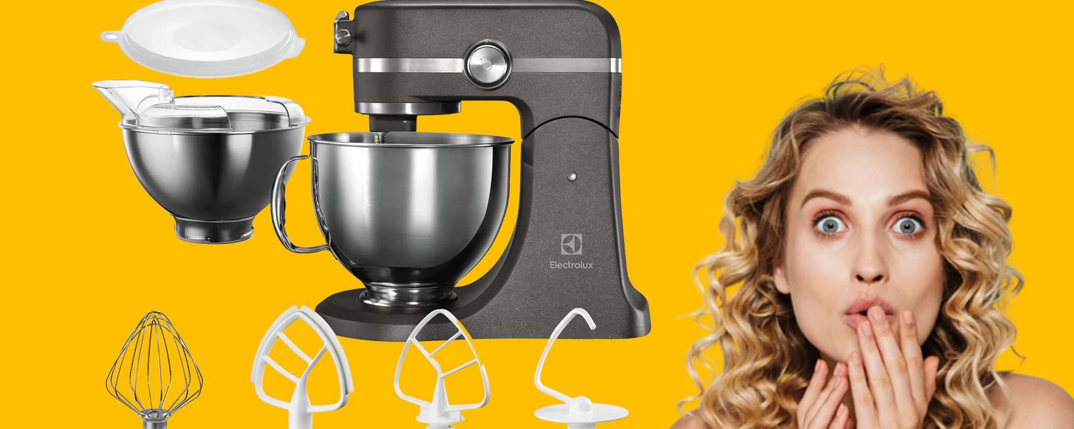 Impastatrice planetaria Electrolux con 10 velocità: sconto BOMBA Impastatrice planetaria Electrolux con 10 velocità: sconto BOMBA