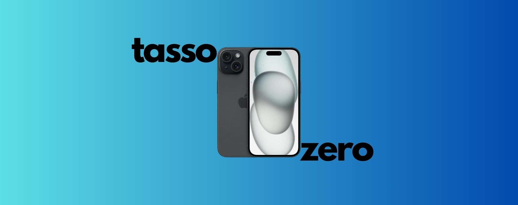 iPhone 15: da 48€ con il Tasso Zero di MediaWorld iPhone 15: da 48€ con il Tasso Zero di MediaWorld