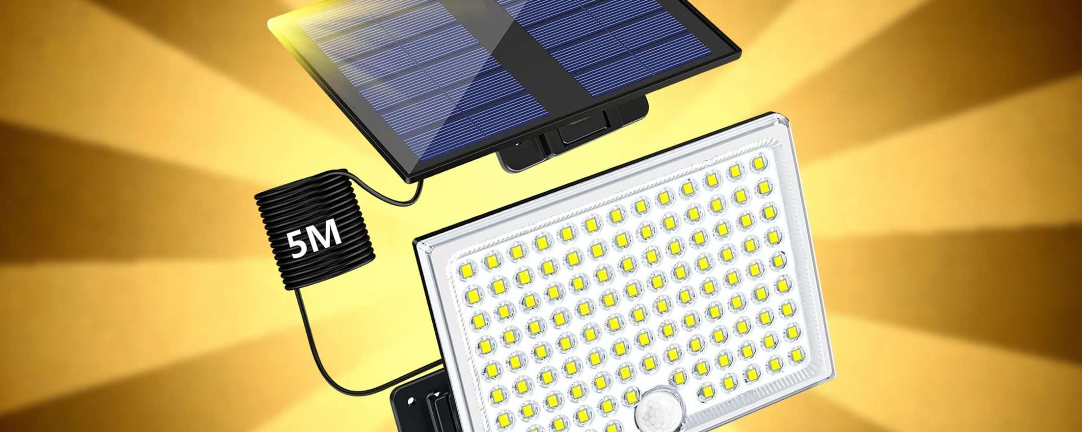 Faro solare ULTRA LUMINOSO: moltissima luce, prezzo ridicolo su Amazon (15€)