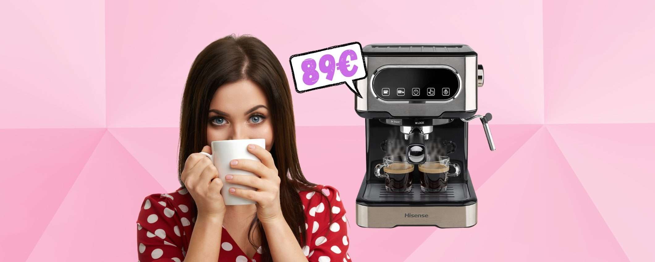 Macchina da caffè Hisense compatibile con macinato e cialde a SOLI 89€ Macchina da caffè Hisense compatibile con macinato e cialde a SOLI 89€