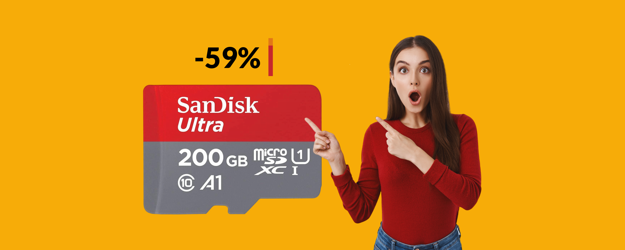 MicroSD 200GB a meno di METÀ PREZZO: pochissime unità (19€)