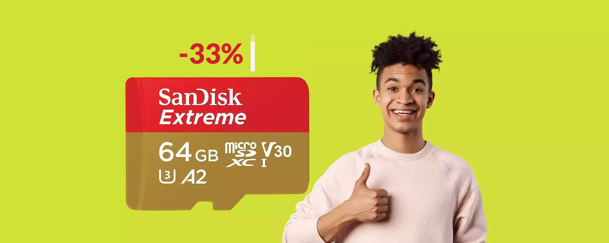 MicroSD 64GB: bastano 19€ per portare a casa questo FULMINE