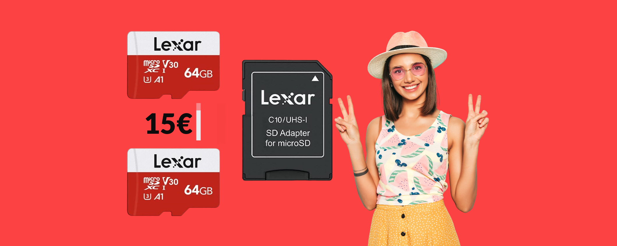 MicroSD 64GB Lexar: con soli 15€ ne prendi DUE invece di una