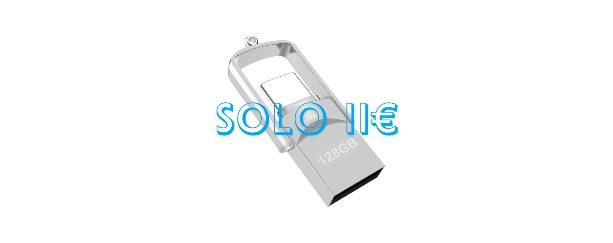 Mini Chiavetta USB 2 in 1 128GB: da avere assolutamente a 11€