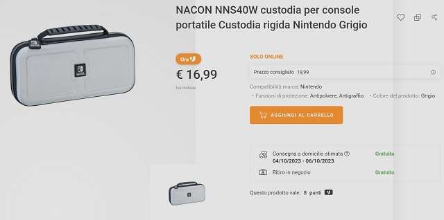 nacon custodia per console portatile