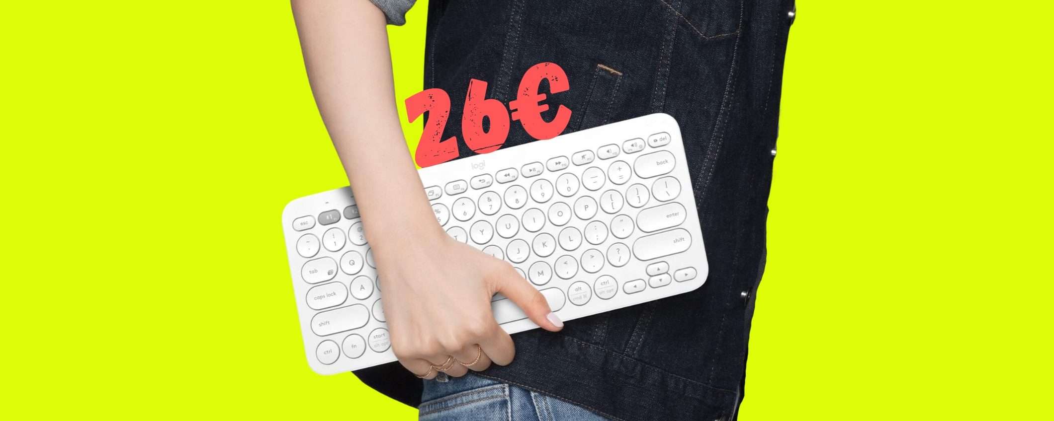 Oggi ti bastano 26€ per avere la mitica tastiera Logitech K380 Oggi ti bastano 26€ per avere la mitica tastiera Logitech K380