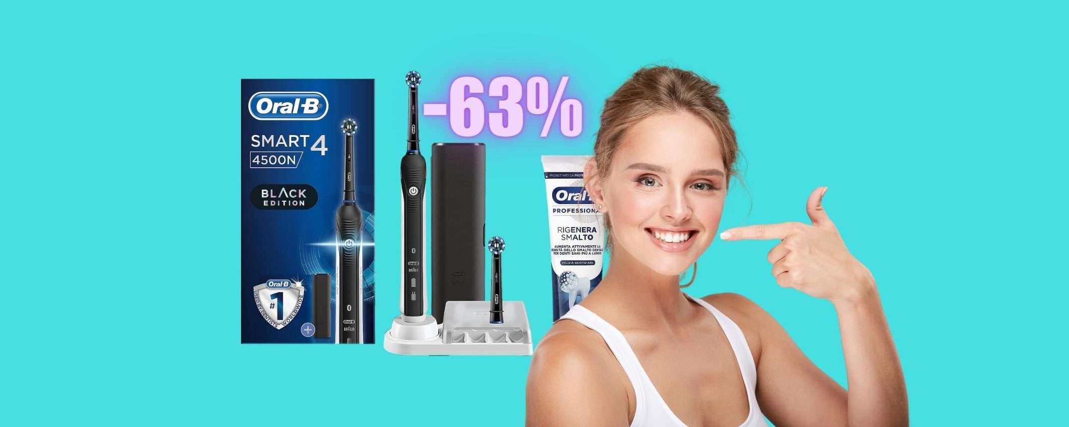 Oral-B Smart 4: il RE degli spazzolini elettrici in SCONTO del 63% Oral-B Smart 4: il RE degli spazzolini elettrici in SCONTO del 63%