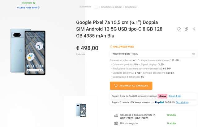 pixel 7a bundle unieuro halloween