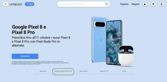 pixel 8 unieuro preordine