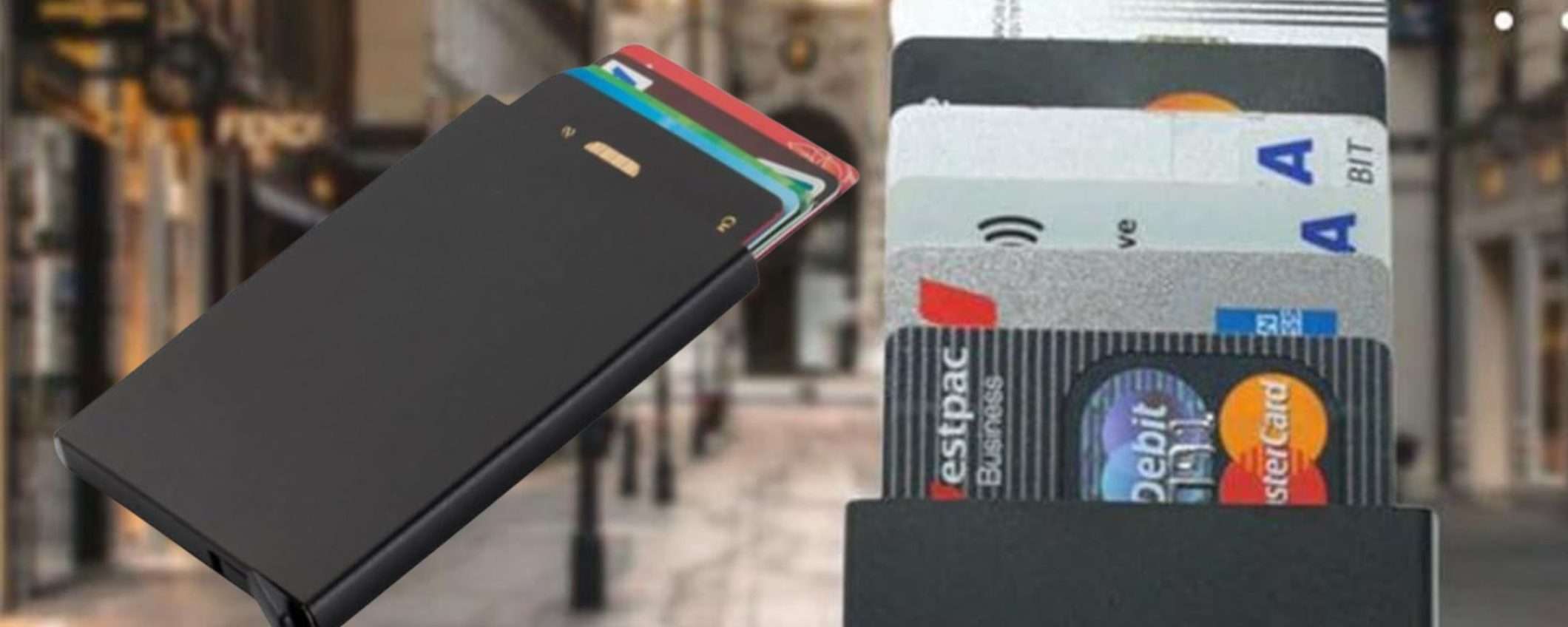 Porta carte di credito con ANTIFURTO a 6€: prezzaccio Amazon limitato Porta carte di credito con ANTIFURTO a 6€: prezzaccio Amazon limitato