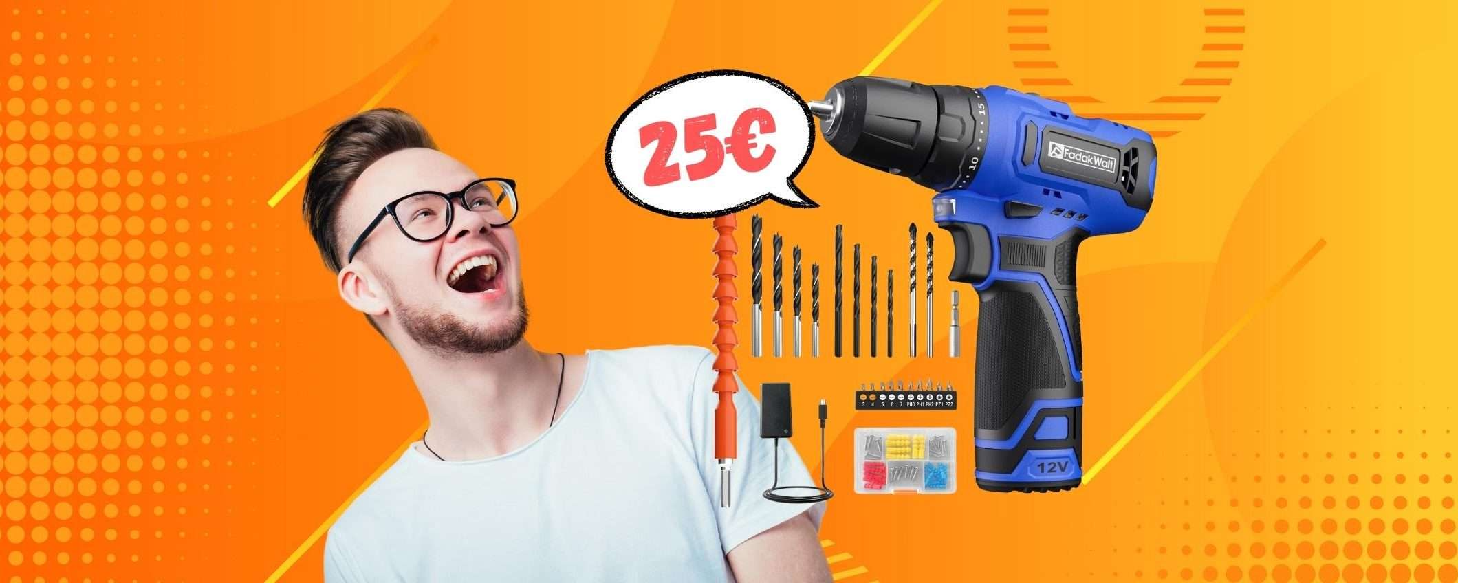 Prezzo SCONVOLGENTE per questo trapano avvitatore a batteria (25€) Prezzo SCONVOLGENTE per questo trapano avvitatore a batteria (25€)