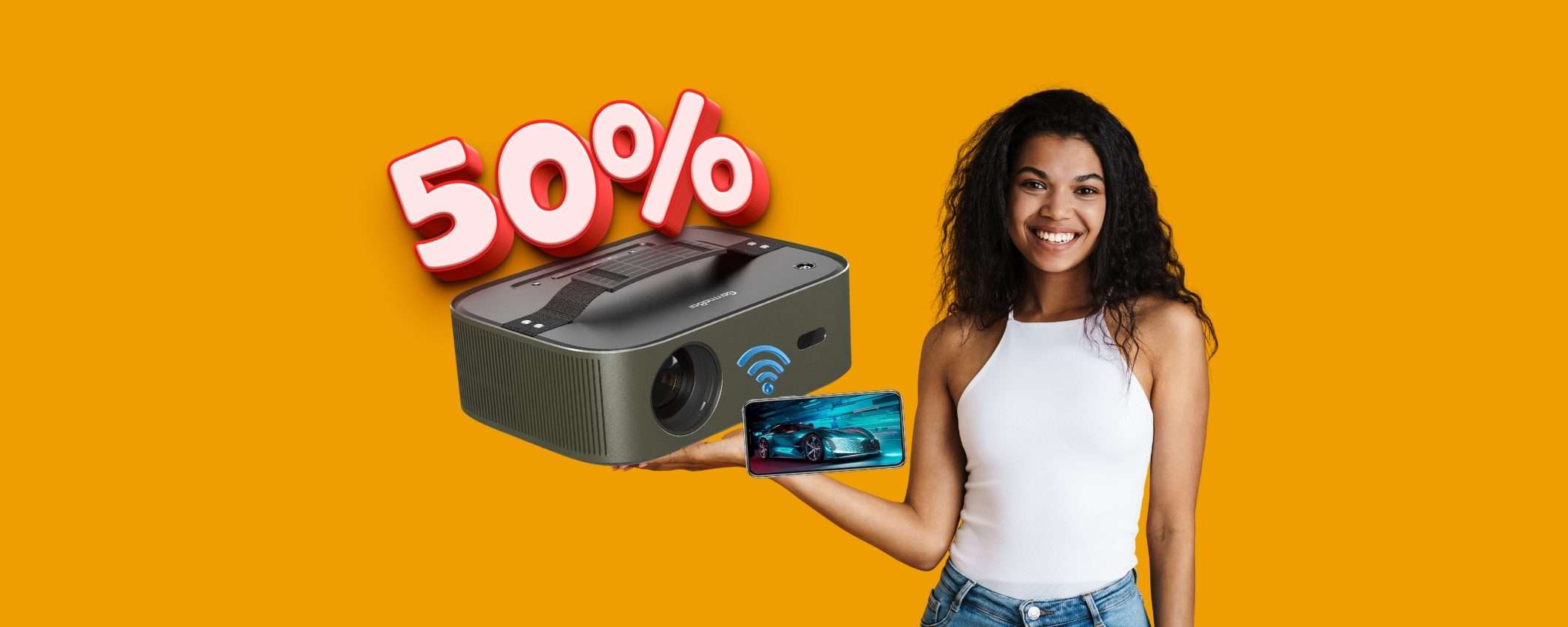 Proiettore WiFi con risoluzione 4K a PREZZO DIMEZZATO (50%) Proiettore WiFi con risoluzione 4K a PREZZO DIMEZZATO (50%)